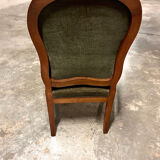 Authentique fauteuil Voltaire Louis-Philippe en noyer massif