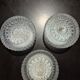 Set 3 - wall ceiling lamp ø 24 cm glass 1960s moulded