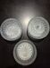Set 3 - wall ceiling lamp ø 24 cm glass 1960s moulded