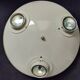 Vintage Ikea white ceiling light with 3 adjustable spots 90's