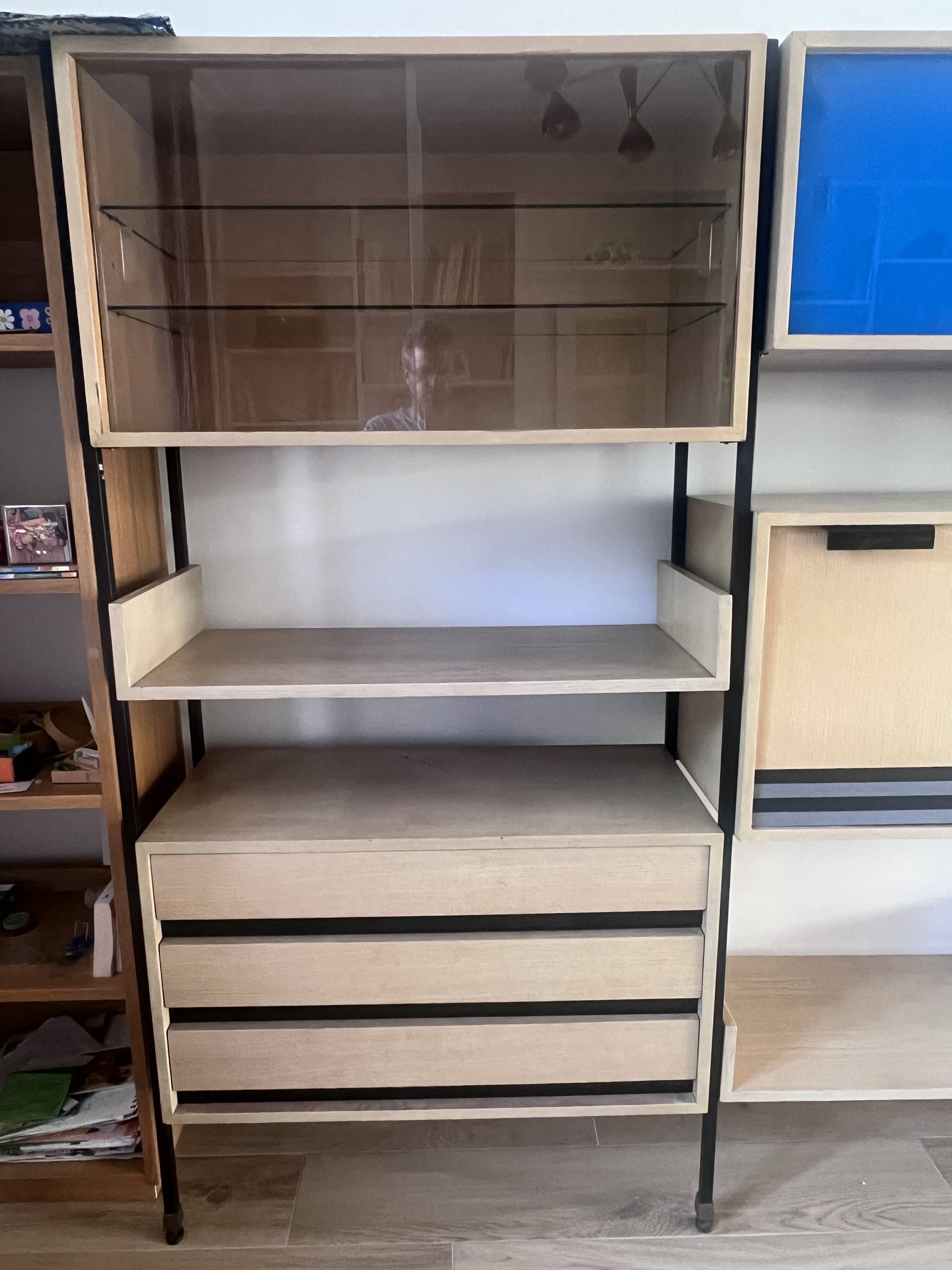 Bibliothèque modulable années 50-60