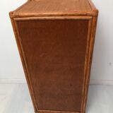 Vintage bamboo chest of drawers from the 60s and 70s