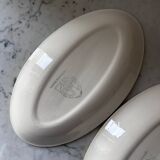 Pair of earthenware serving dishes from Salins pottery