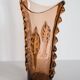 Vintage artistic vase in solid orange glass from Tarnowiec, Europe, 1970s.