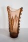 Vintage artistic vase in solid orange glass from Tarnowiec, Europe, 1970s.