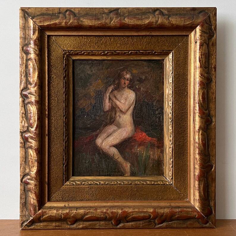 Peinture à l’huile de portrait nu