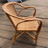 Vintage rattan child chair