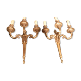 Paire d'appliques en bronze
