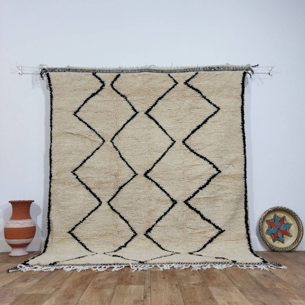 Handmade Moroccan Berber rug 220 x 190 cm