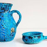 Mid-Century Blue Ceramics by Charles Cart ¨Emaux des Glaciers¨, France, 1960s