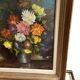 Bouquet of flowers oil on panel