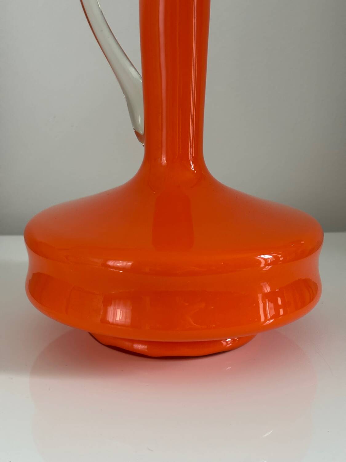 Blown glass pitcher vase