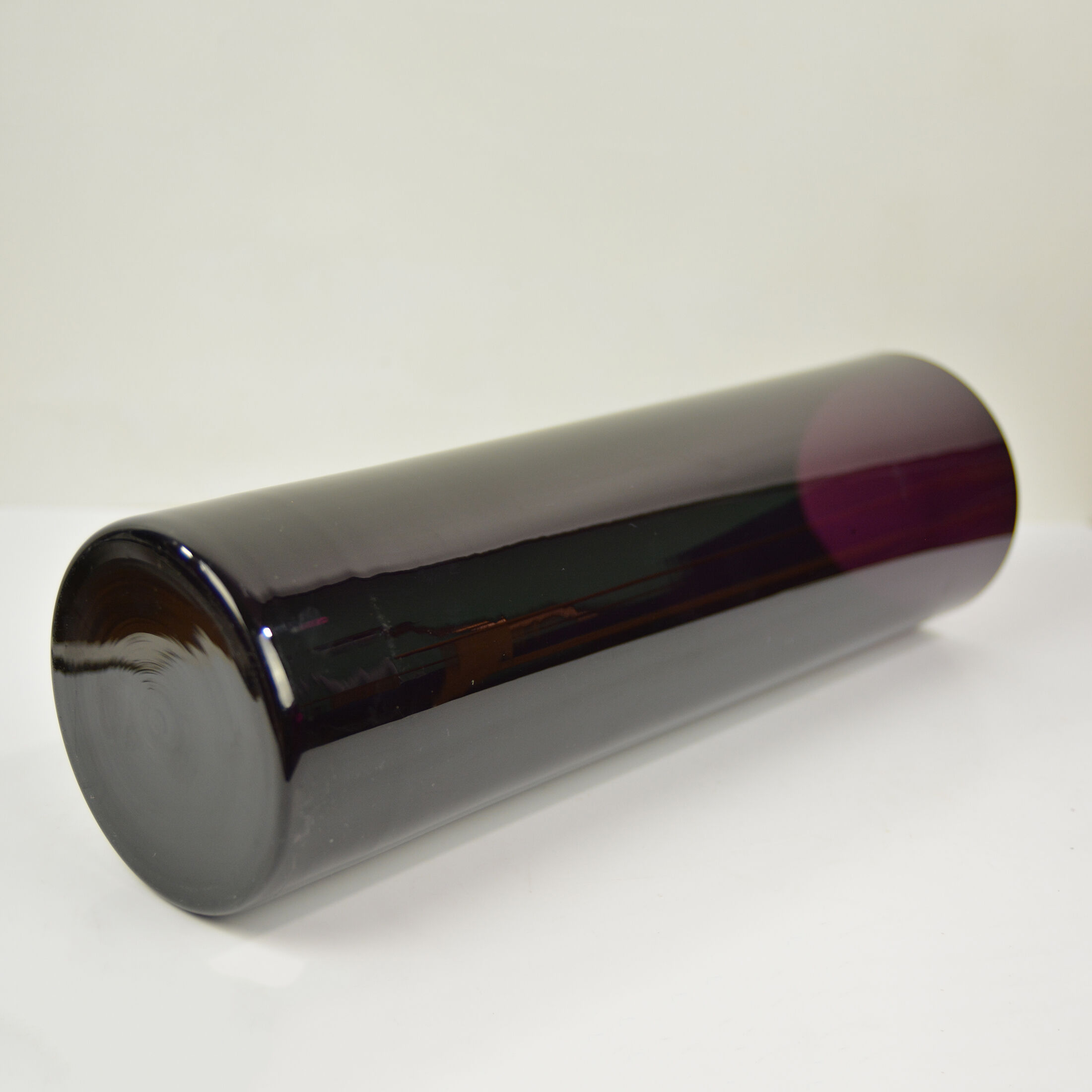 1980s Minimalist, Large Hyalite Glass Vase Borske Sklo, Czechoslovakia