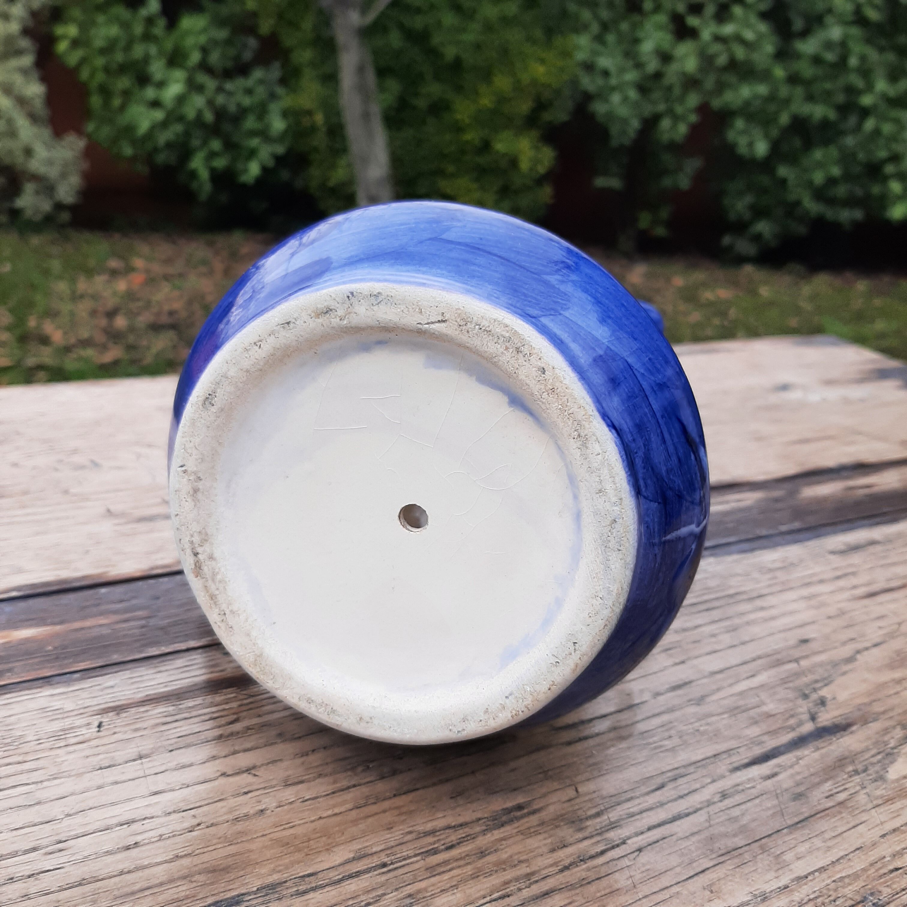 Pitcher blue decoration lemon