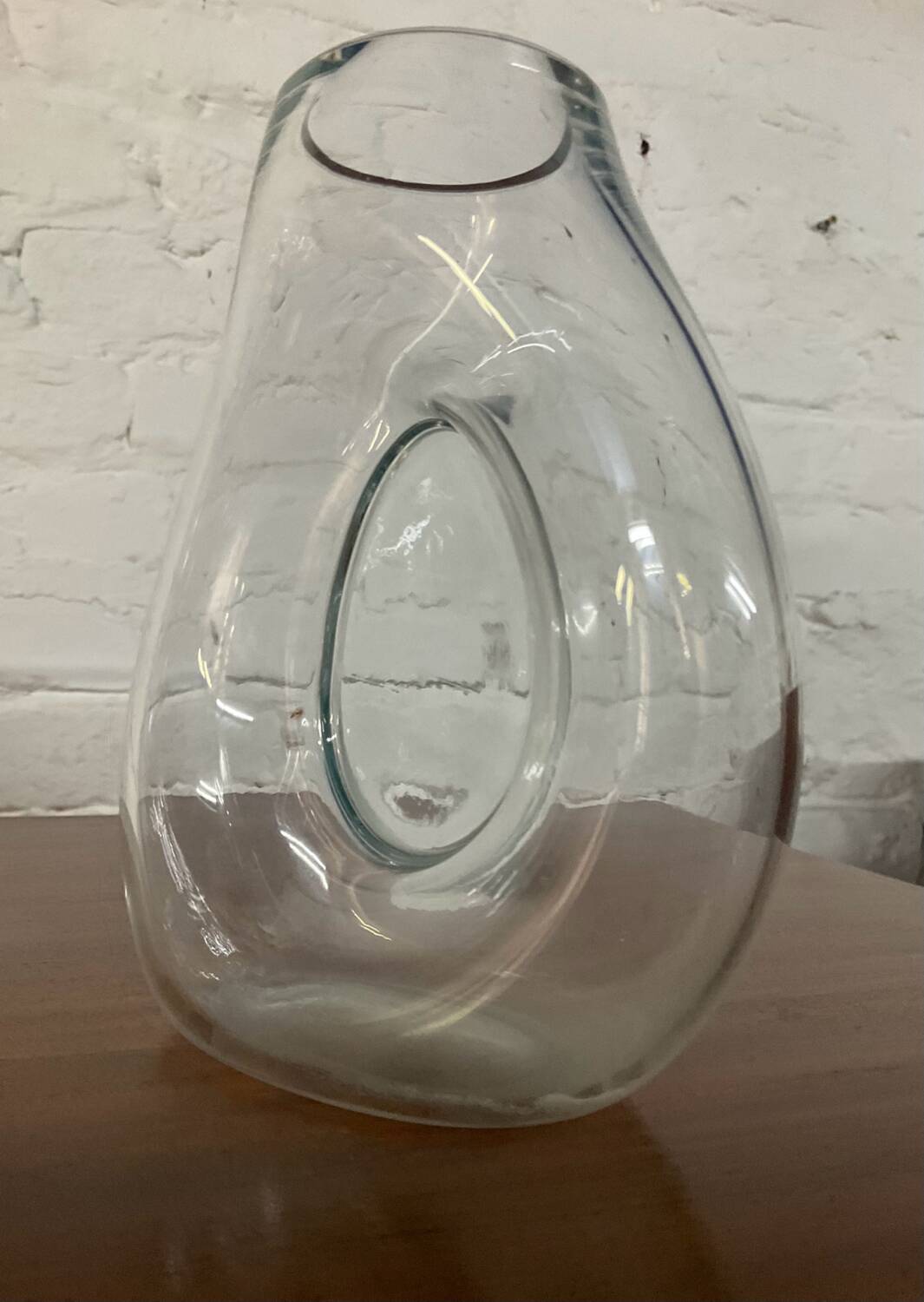 Trio of vintage molded glass vases from the 70s