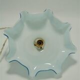 Blue opaline hanging lamp