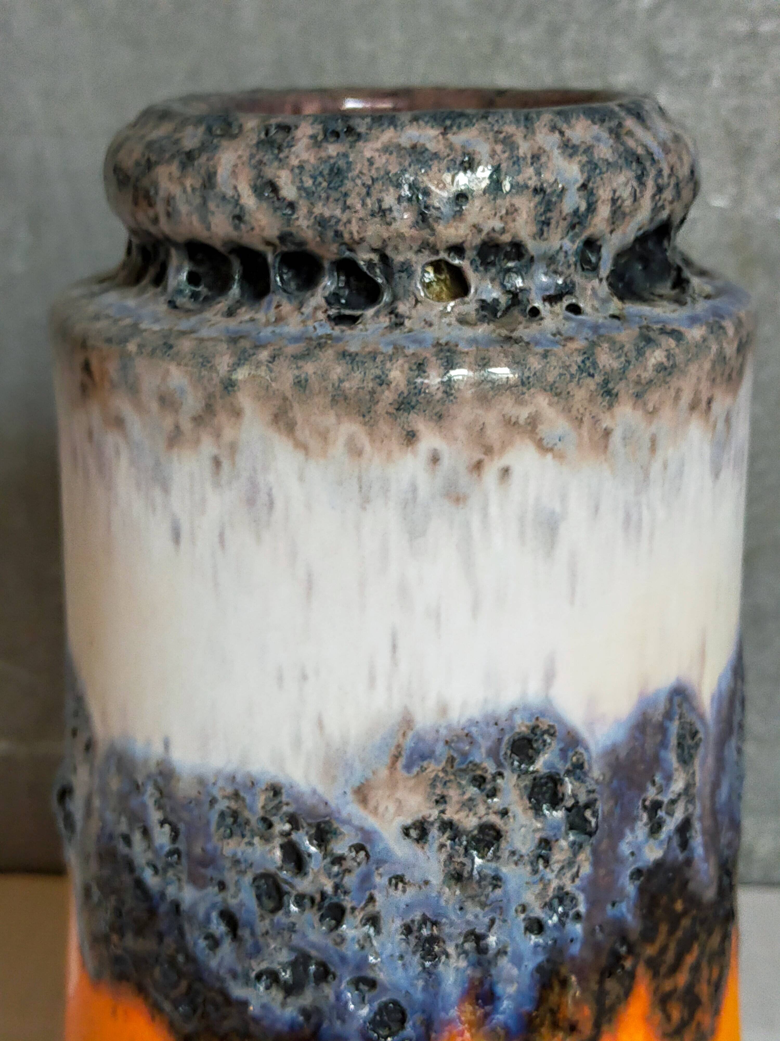 FAT LAVA vintage gray foam ceramic vase