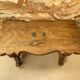 Ancien Tabouret Banc Communion Bois Sculpté + Monogramme Metal Début XXe