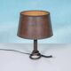 Art Deco wrought iron lamp from the 40s, table lamp with a snake shade.