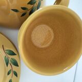 Swedish tea service Christineholm 1970s yellow