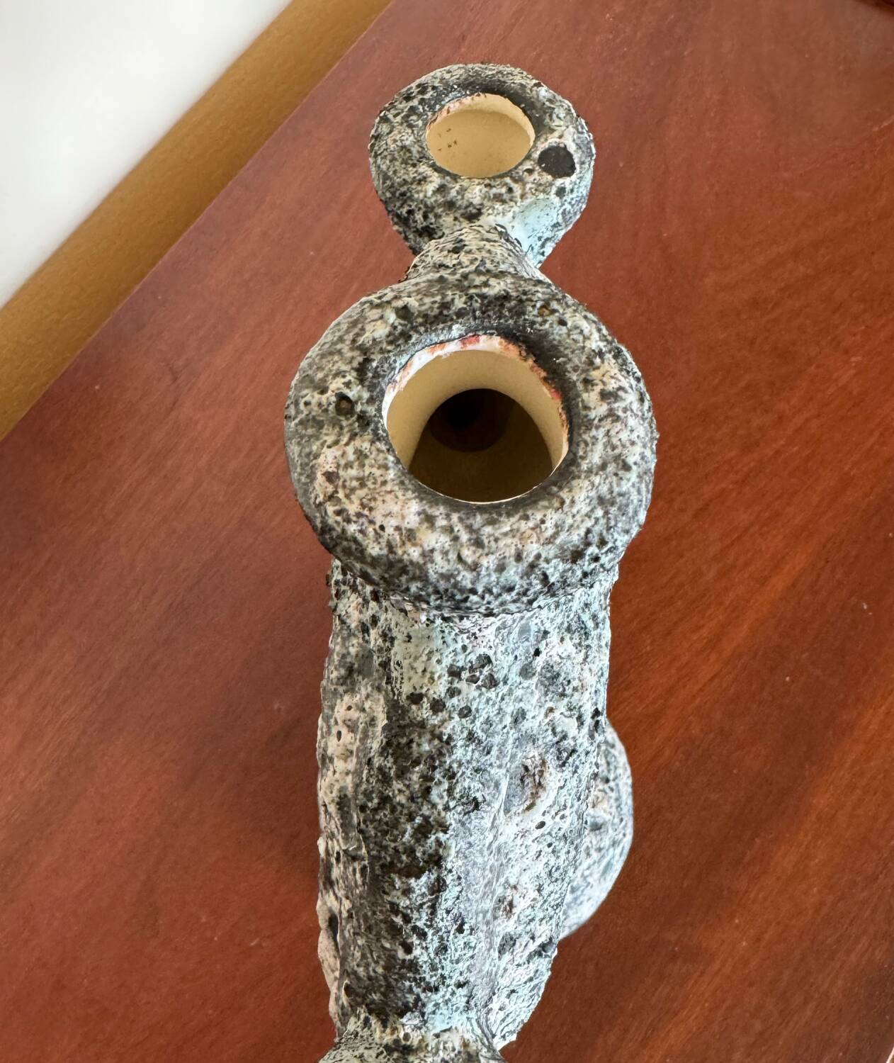 Dieulefit ceramic candle holder from the 60s