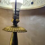 1920 Parisian lamp Leleu style brass shade 40x22 very good condition