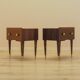 Two Bedside Cabinets, Mahogany Veneer, Italy, 1970s