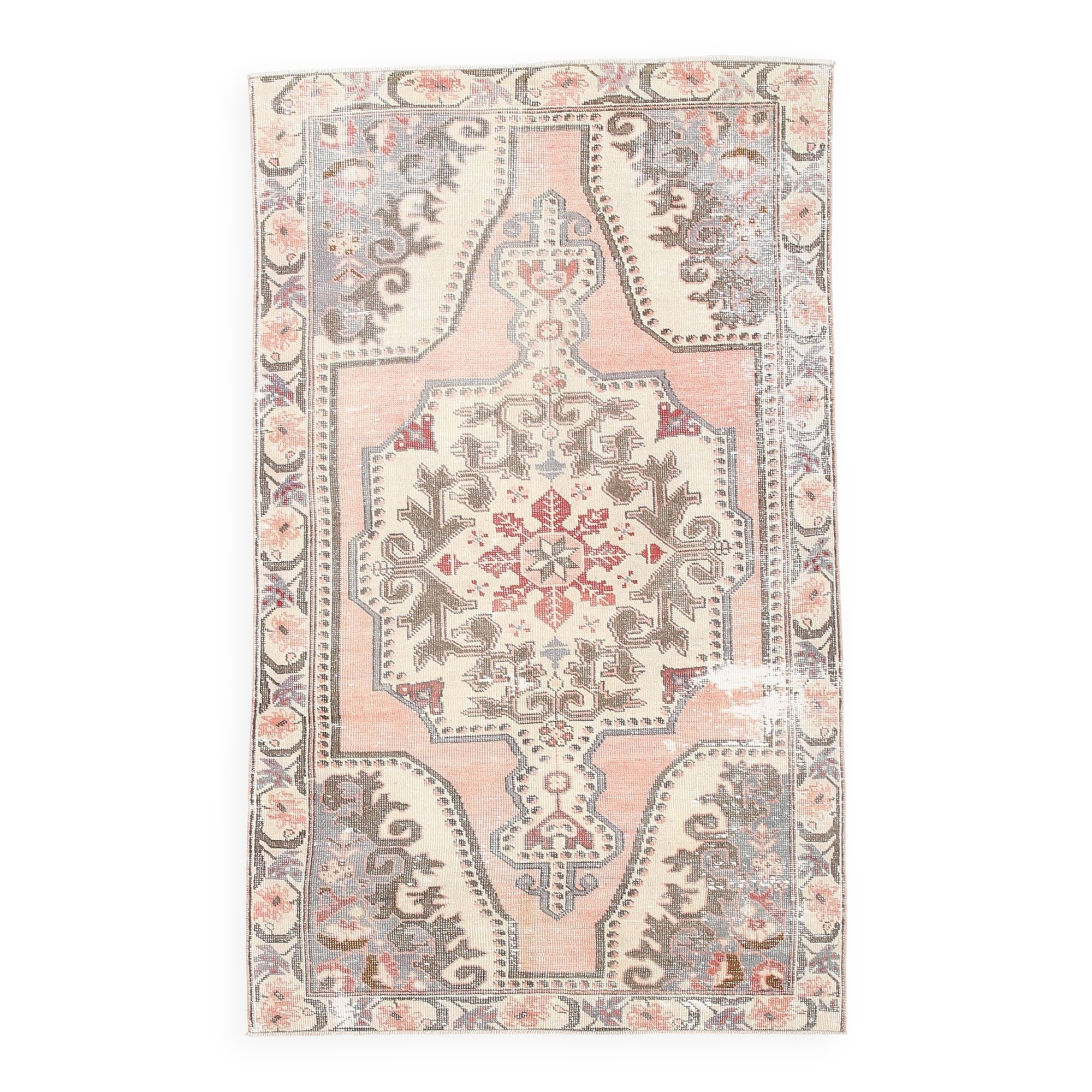 4x7 Salmon & Brown Classic Vintage Rug, 139x227Cm