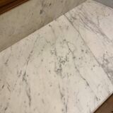 Antique Napoleon III toilet in walnut burl and marble