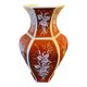 Red and gold porcelain vase