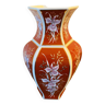 Vase rouge et or porcelaine