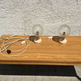 Pair 2pcs Vintage GDR AKA Electric Table Night Lamp Mid-Century 70s