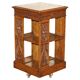 Victorian carved oak revolving library, circa 1880.