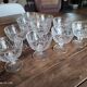 Set of 10 vintage champagne glasses in molded glass