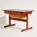 Table à coudre en teck par Kai Kristiansen pour vildbjerg møbelfabrik mk9364