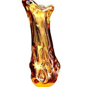 Vase / Soliflore  verre épais coloré rose transparent 1970