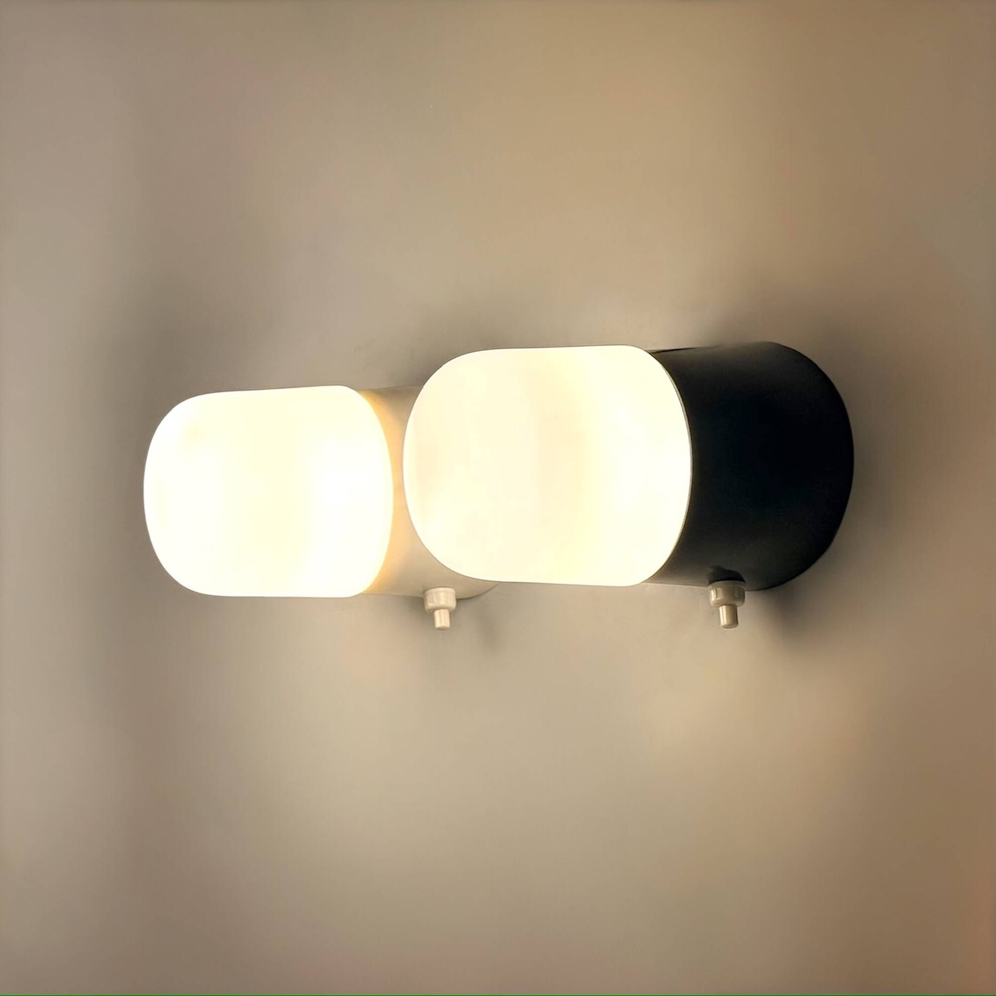 Pair of Italian Opaline Glass Wall Lights, circa 1970