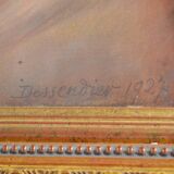 Dessendier (French School of the 20th century) Portrait of a woman in the antique style Pastel signed and dated 1927