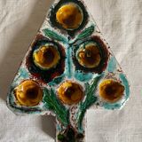 Artisanal snail plate in glazed earthenware
