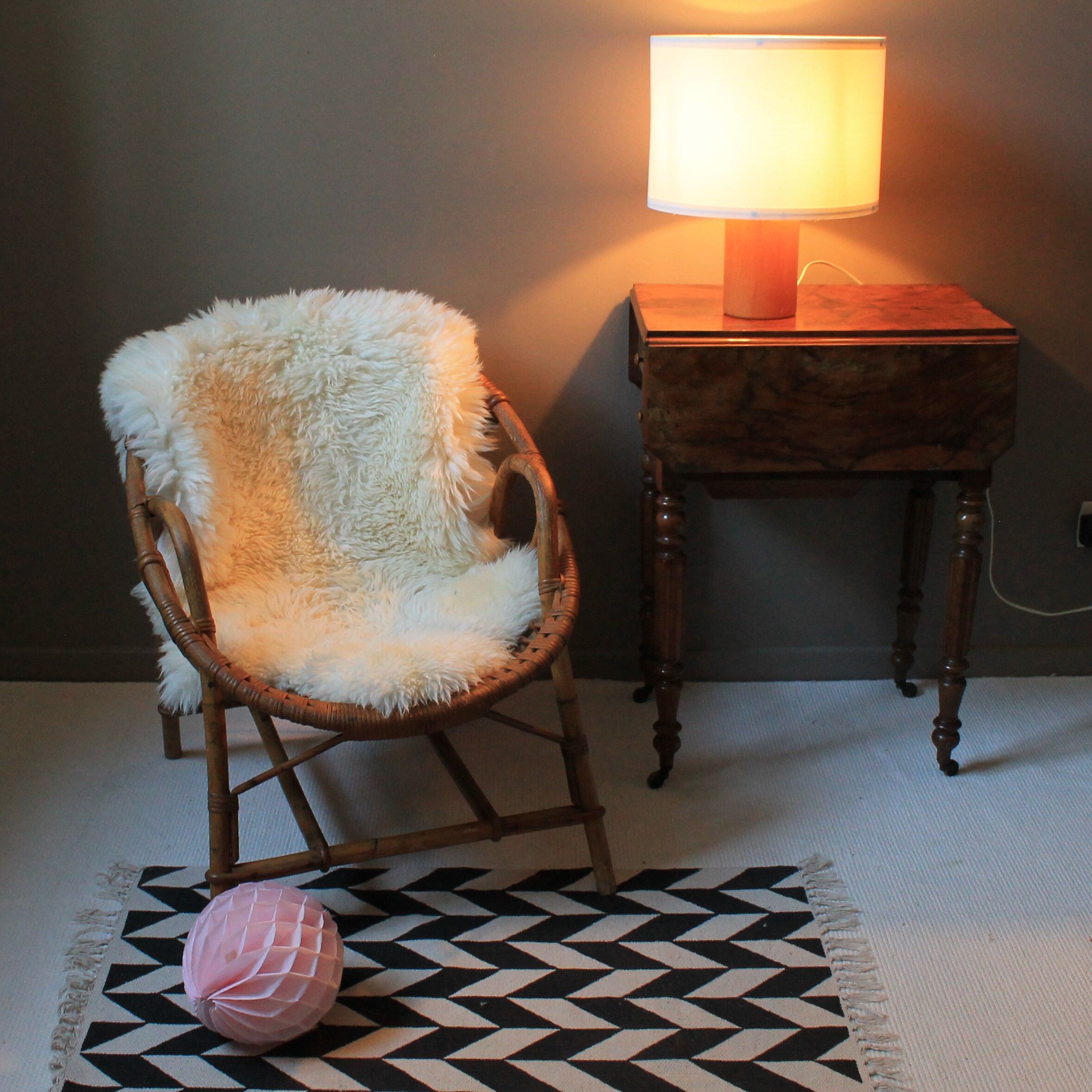 Vintage rattan armchair