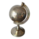 Vintage gilded brass world map
