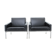 1960s Pair of Steel and Leather Armchairs by Lübke, Germany