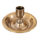 Round brass candlestick