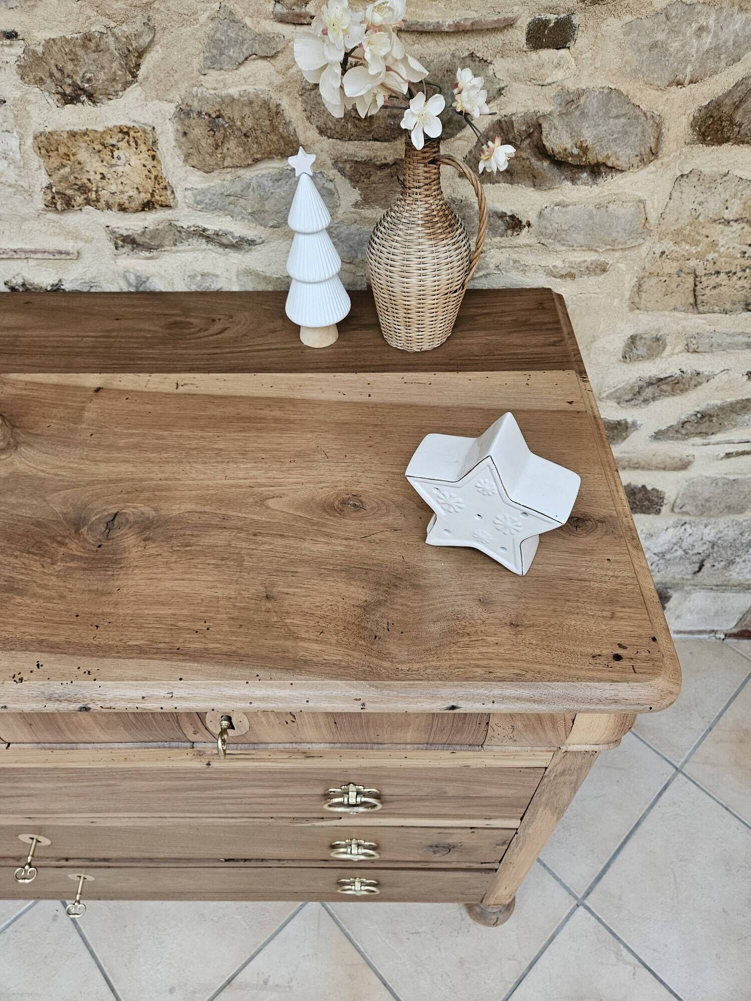 Antique walnut chest of drawers