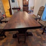 Large monastery table in solid oak