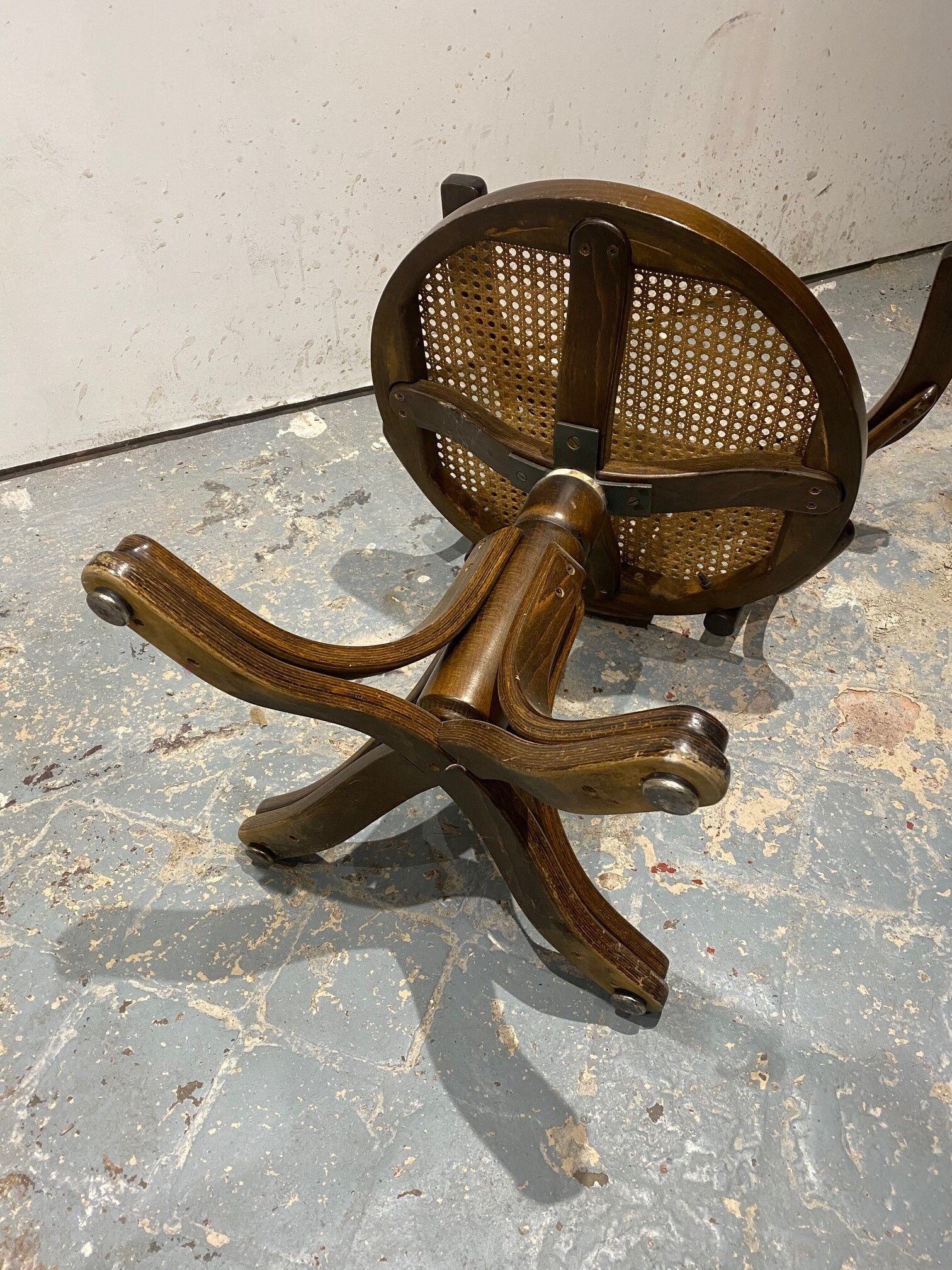 American office chair swivel wood and canning