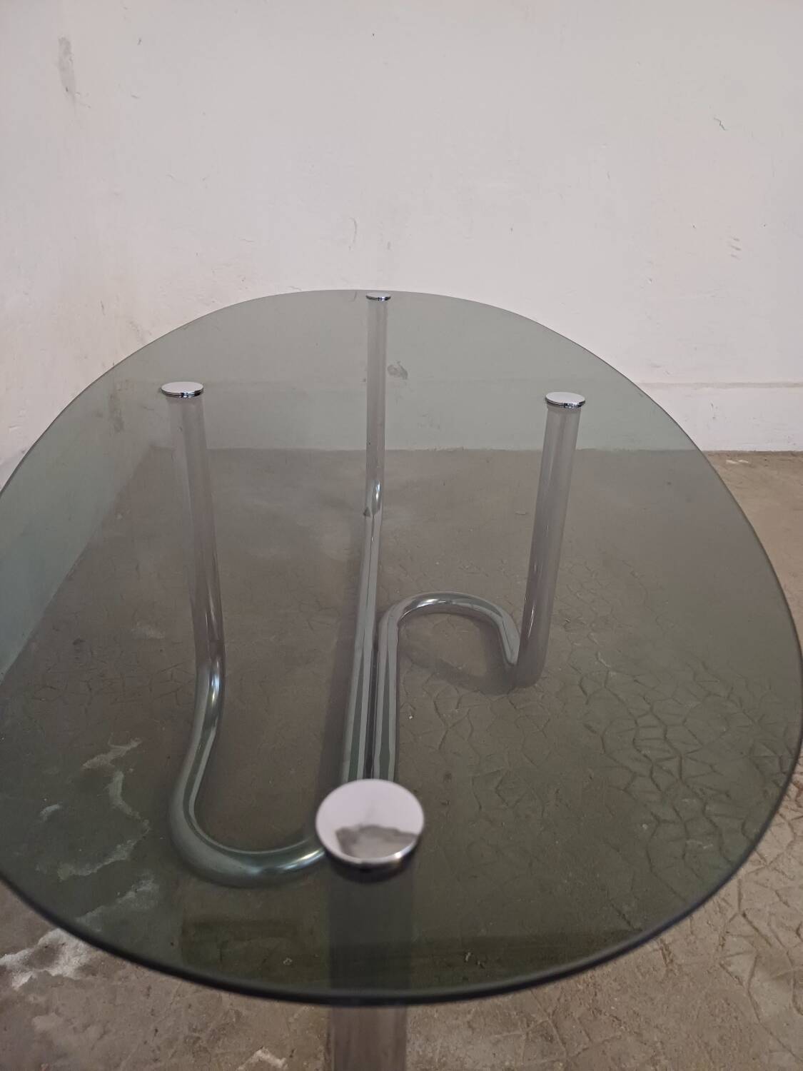 Designer chrome coffee table