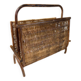 Rattan magazine rack