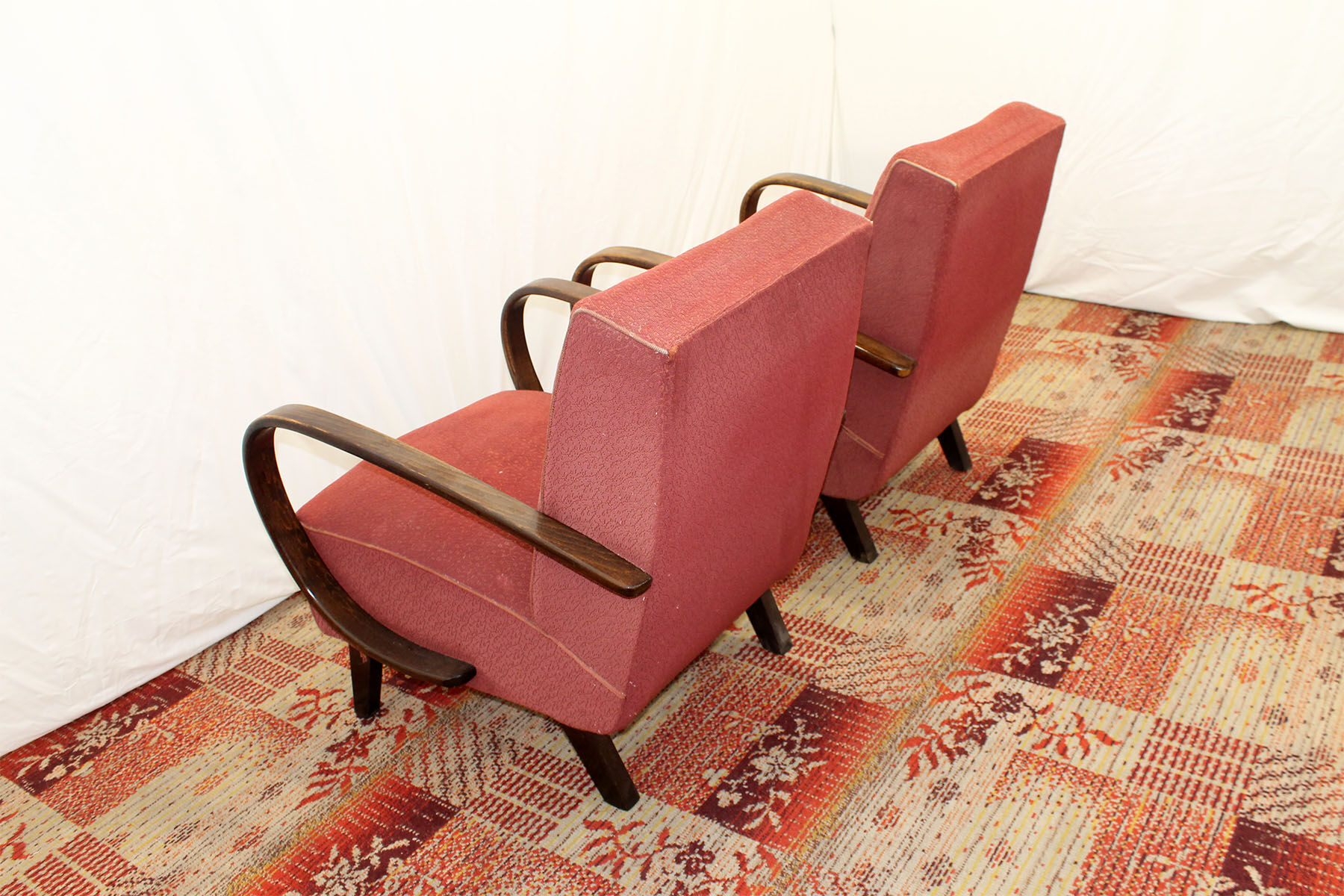 Pair of bentwood armchairs by jindřich halabala for up závody, 1950´s