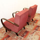 Pair of bentwood armchairs by jindřich halabala for up závody, 1950´s